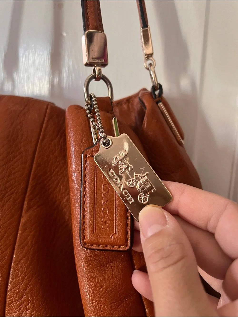 Coach Leather Boho Purse in Cognac Brown - Picture 2 of 5